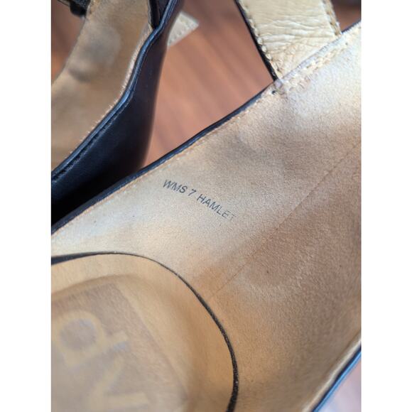 Dolce Vita Hamlet Black Ankle Strap Wedge Sandals - Size 7 - Picture 5 of 6